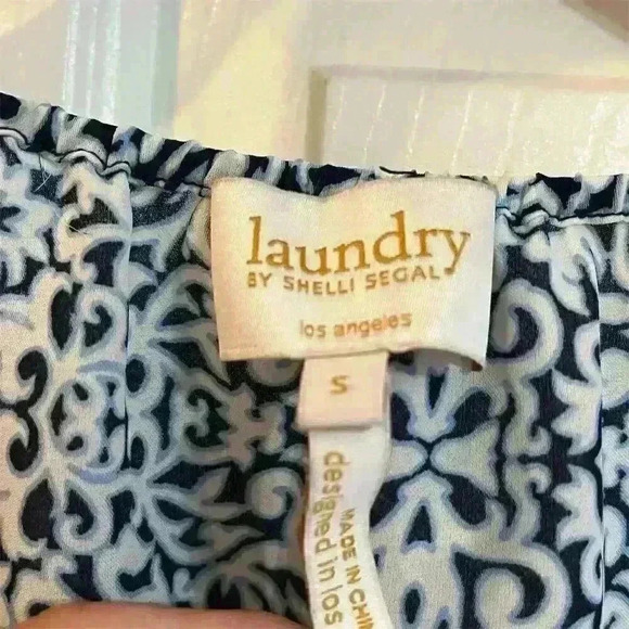 Laundry by Shelli Segal Women's Black Geometric Blouse Size S - Picture 2 of 7